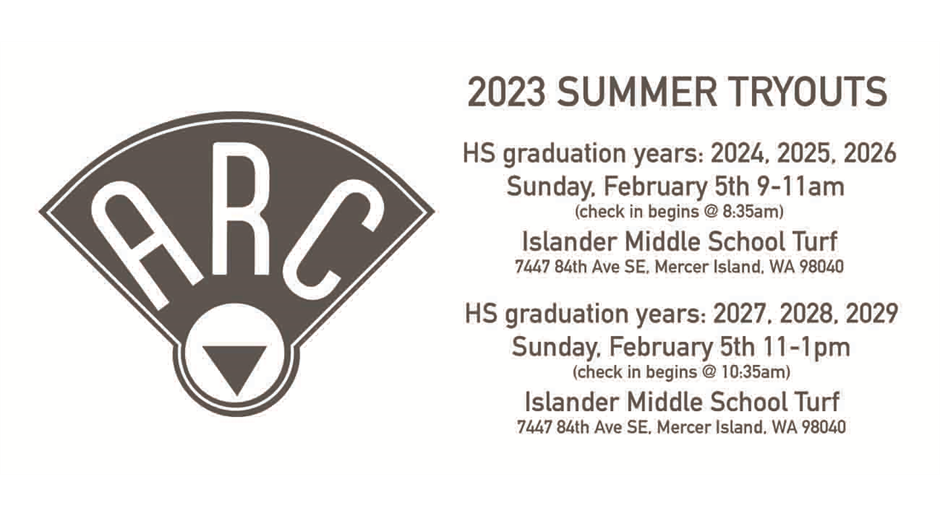 SAVE THE DATE - Summer 2023 Tryouts